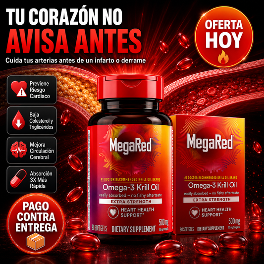 Omega-3 Krill Oil 90 Capsulas | Protege tu Corazón Antes de que Sea Tarde